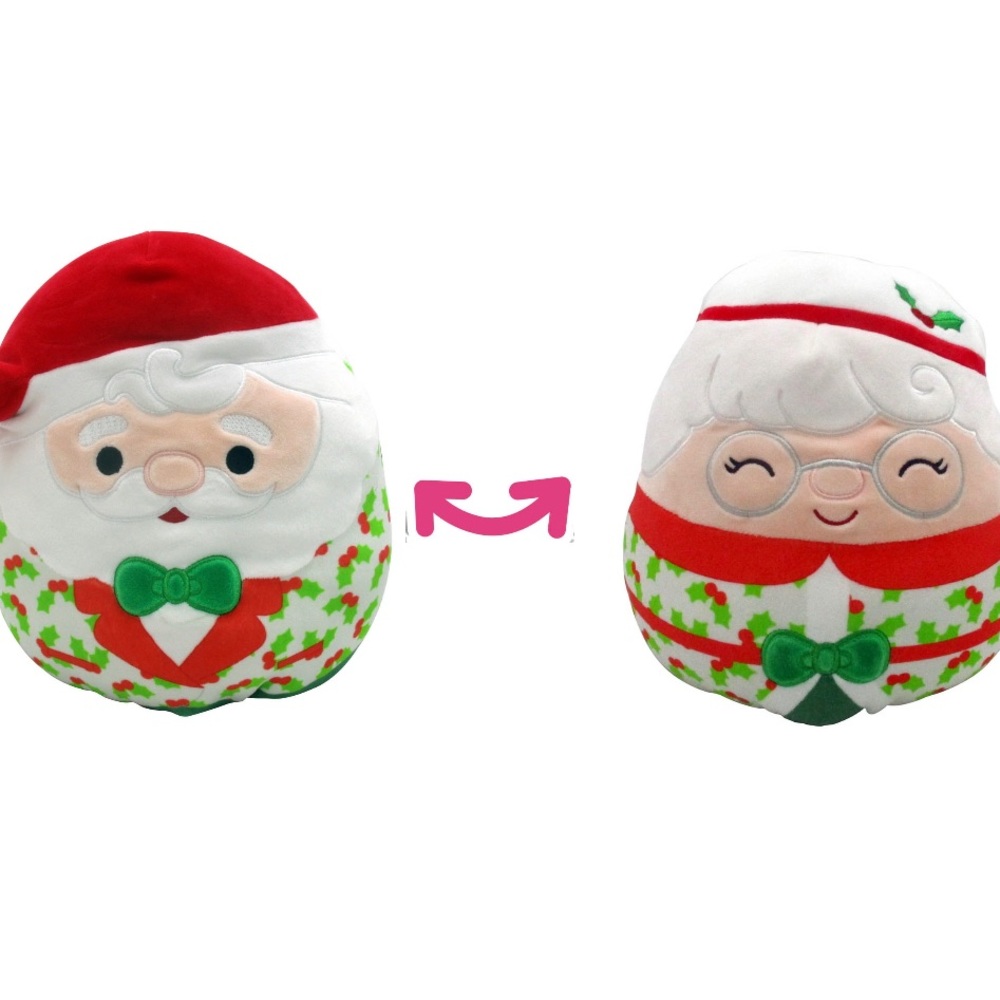 New 9” Mrs. Claus/ Santa flipamallow Squishmallow